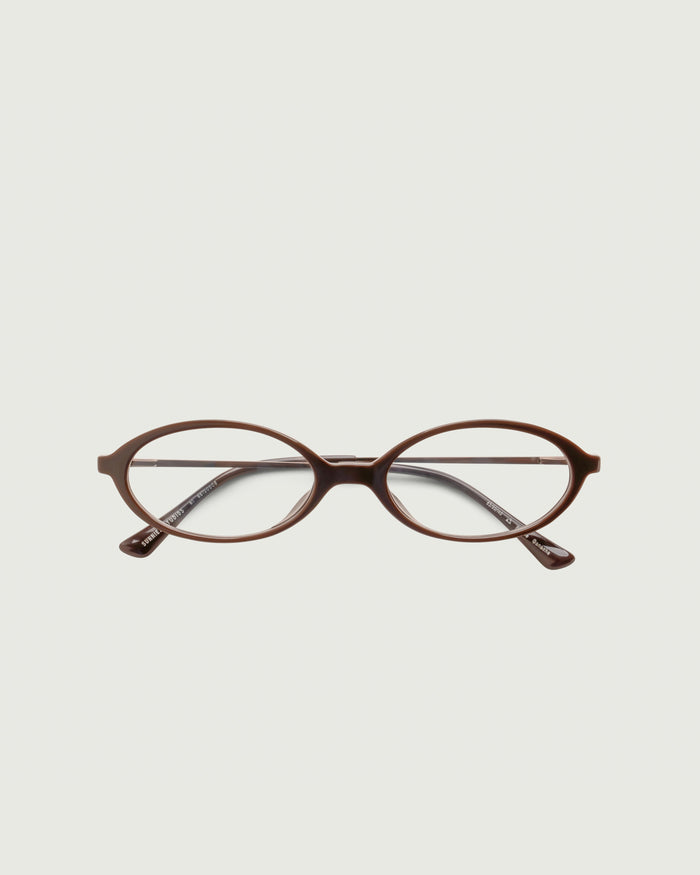 Ganache::Bonnie Eyeglasses oval Brown castor seed top