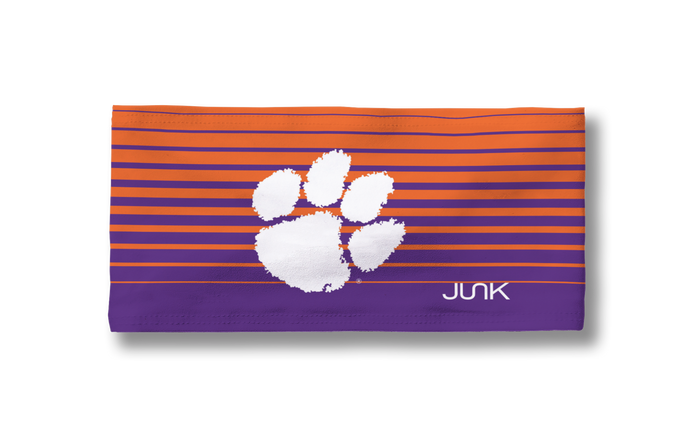 Clemson Tigers: Gradient Stripe Big Bang Lite Headband - View 3
