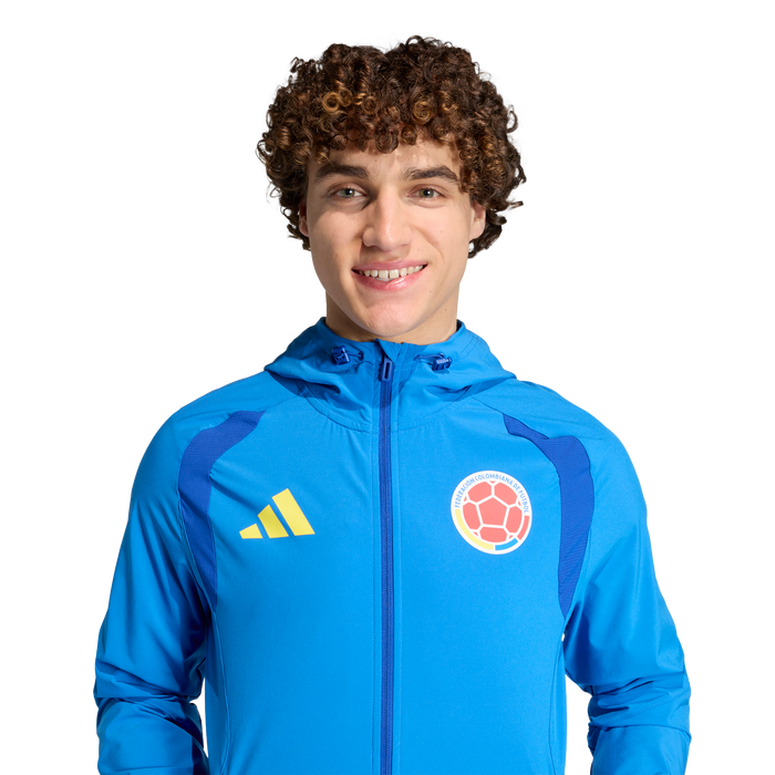 adidas Colombia Tiro Travel Full Zip Windbreaker | Bright Royal Blue | Men's