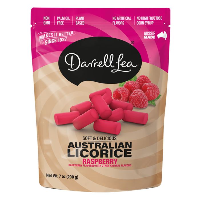 Darrell Lea Raspberry Soft Licorice Candy - 8 Count