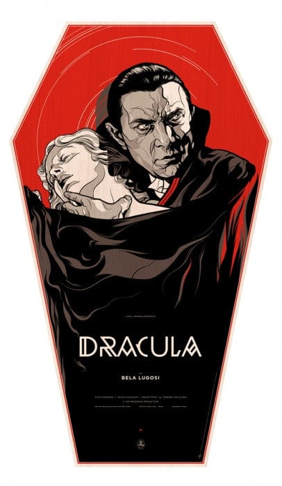 Dracula Wood Coffin Variant Martin Ansin poster