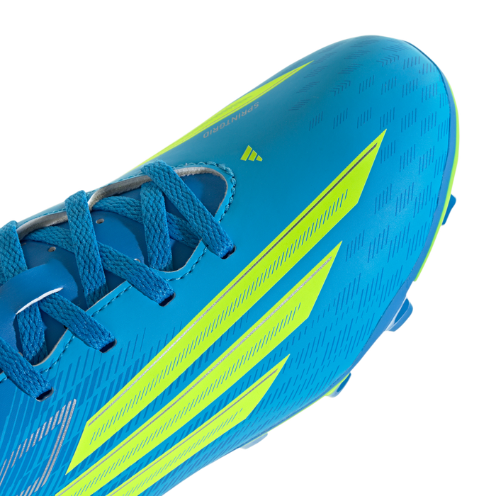 adidas F50 CLUB Firm Ground / Multi Ground Soccer Cleats | Lucid Ray Blue / Team Solar Yellow 2 / Lucid Aquamarine | Kid's