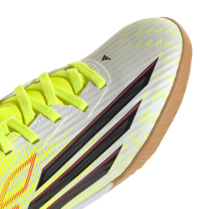 adidas F50 LEAGUE Indoor Soccer Shoes | Team Solar Yellow 2 / Core Black / Lucid Red | Kid's