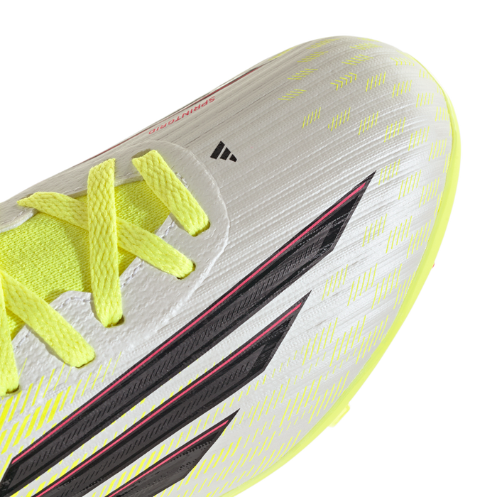 adidas F50 LEAGUE Mid Cut Firm Ground / Multi Ground Soccer Cleats | Team Solar Yellow 2 / Core Black / Lucid Rec | Kid's