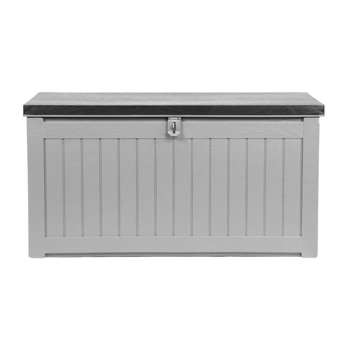 Gardeon Outdoor Storage Box 190L Container Lockable Garden Bench Tool Shed Black -Home Living Store - -