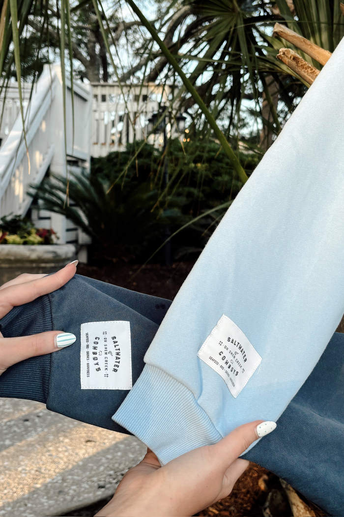 INDIGO SALTY MOCKNECK