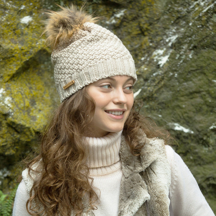 Lexington Beanie in Oatmeal - Sweet Turns