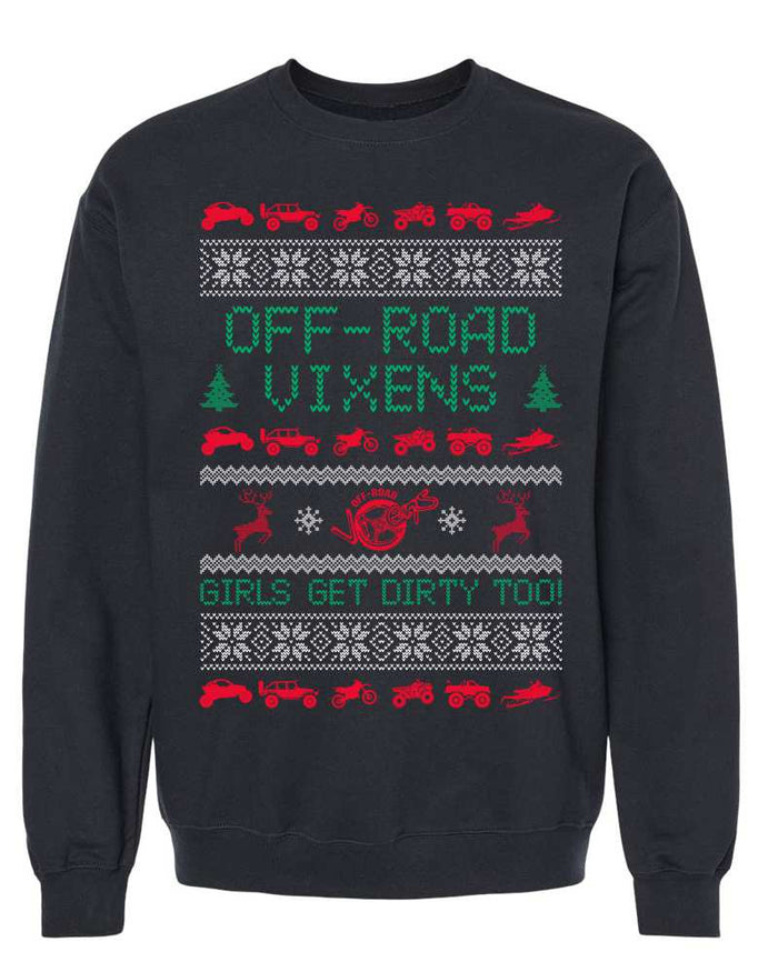 Naughty or Nice Christmas Crew - OFF-ROAD VIXENS CLOTHING CO.