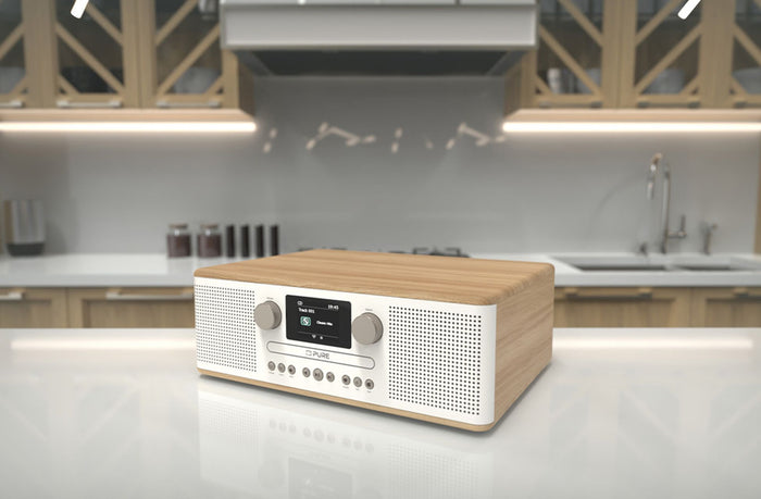Pure Classic C-D6 DAB+ FM Radio with Bluetooth CD Player Cotton White White