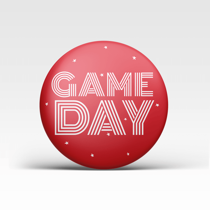 Red Game Day Tailgate Buttons | Game Day Pins - Deadwood South Boutique & Company LLC