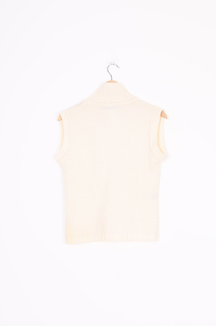 Sabatini (NZ made) Womens Cream Vest Size L
