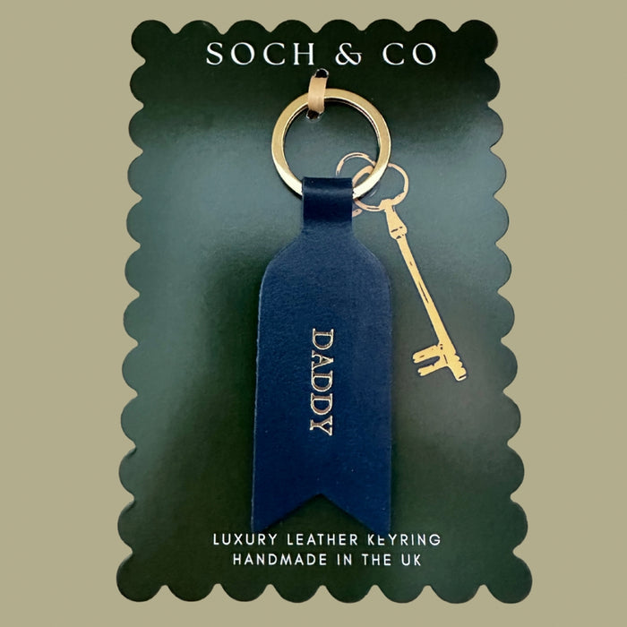 Soch & Co – Leather Keyring – Dad - Mabel & Fox
