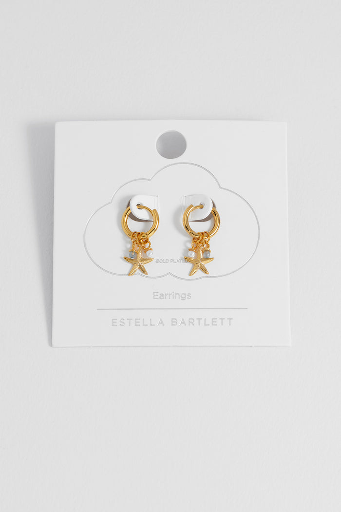 Starfish Charm Huggies