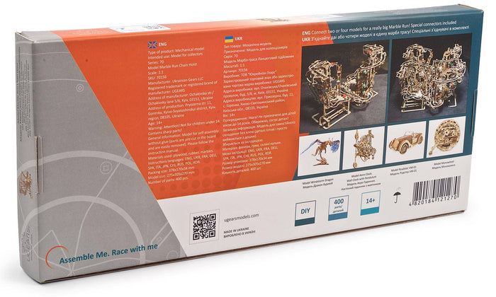 UGears Marble Run Chain Hoist