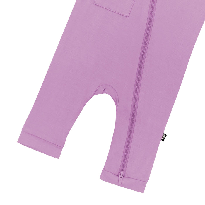 Capri length Kyte Baby Sleeveless Zippered Romper in Poi