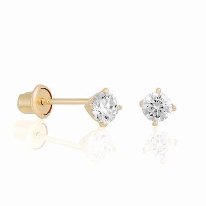 14k Solid Gold Perfect Mini Stud Earrings