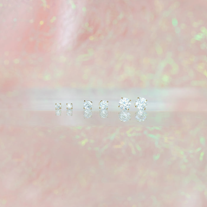 14k Solid Gold Perfect Mini Stud Earrings