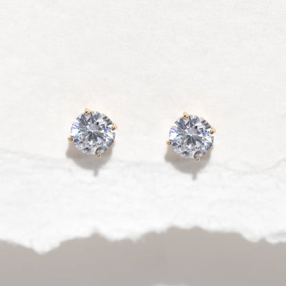 14k Solid Gold Perfect Stud Earrings