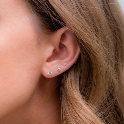 14k Solid Gold Perfect Stud Earrings