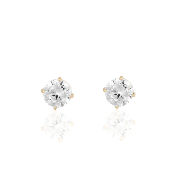 14k Solid Gold Perfect Stud Earrings