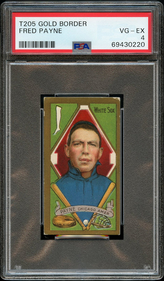 1911 T205 Gold Border Hassan FRED PAYNE Chicago White Sox PSA VG-EX 4 (MGD2)