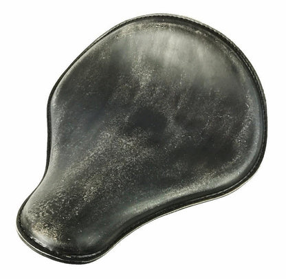 2017-2026 Triumph Bonneville Bobber 13x15" Black Distressed Leather Solo Saddle - Mother Road Customs