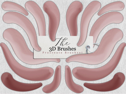 3D Procreate Brushset – Realistic Glossy Brushes for Digital Painting, Highlights & Clay Textures