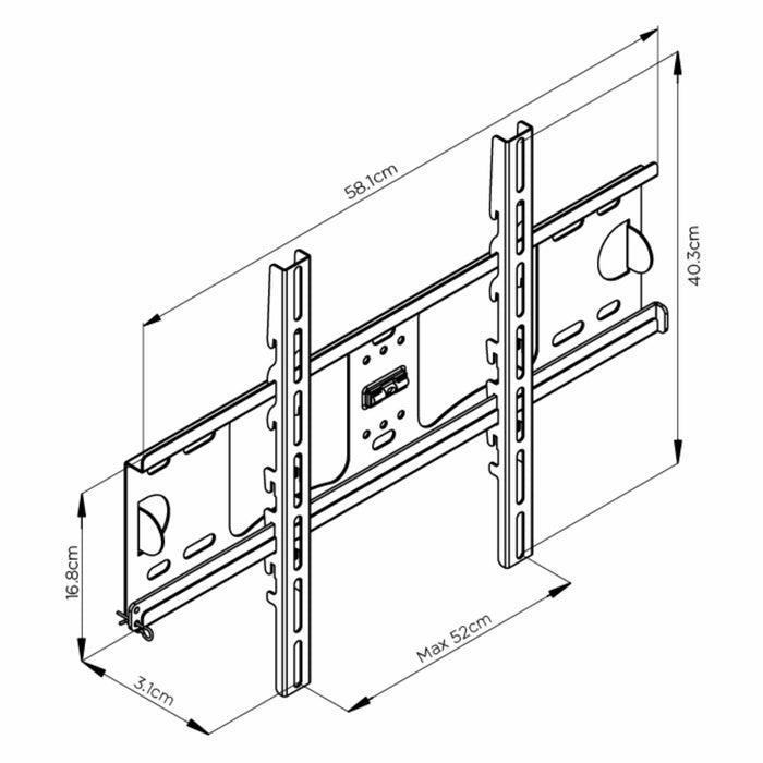 500x400 VESA Mount Bracket, Fixed by Tauris™-#product_category#-Home Living Store