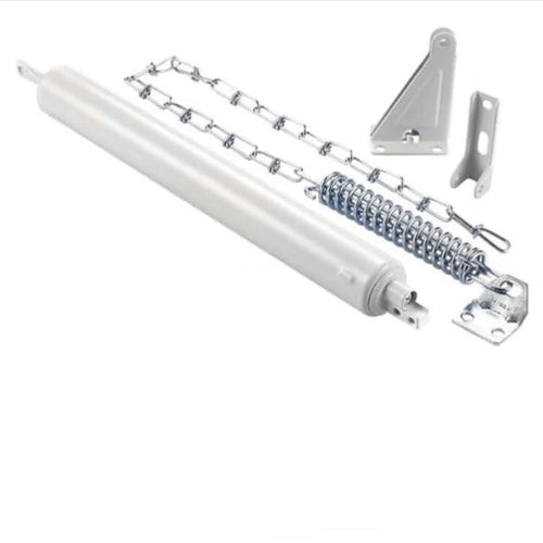A6213, Pneumatic Lock for Screen Door with Chain, White (0.875-1.25 Inches)
