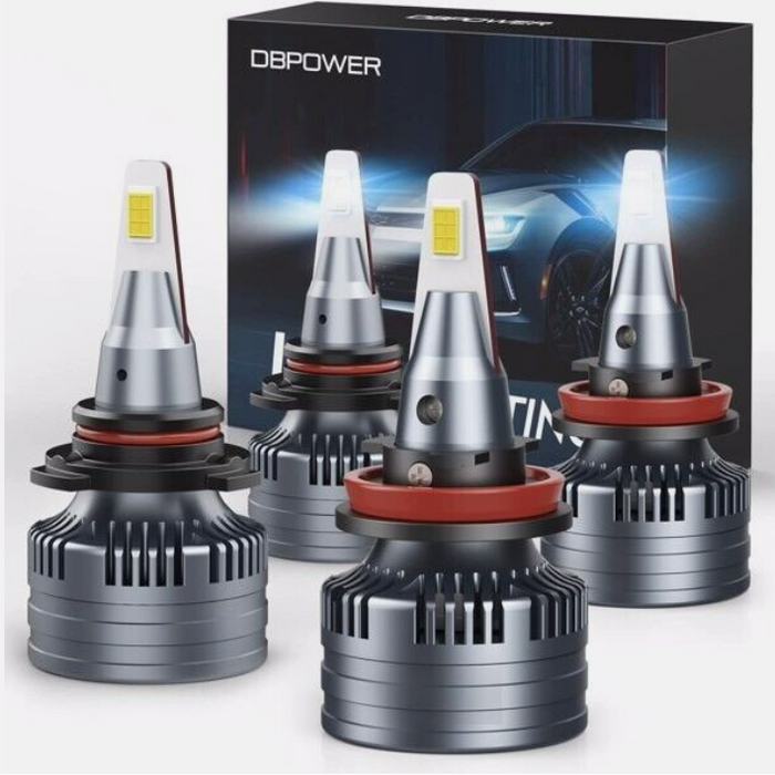 A6292,H11/H9/H8 LED Head light Bulbs Combo,160W 32000 Lumens Bright,6500K Cool White &