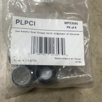 A6873，6PCS Aerator Dual Thread 15/16"-27&55/64"-27 Chrome  MP53080 &