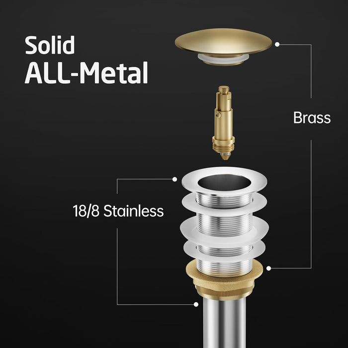 A6900.  Bathroom Sink Drain, Pop Up Drain Stopper JH3309K &