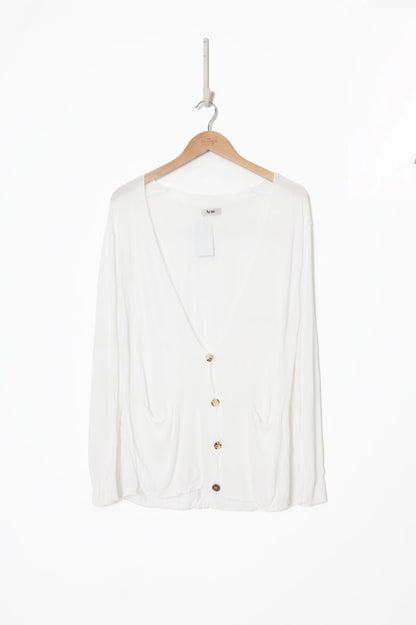 Acne Womens White Cardigan Size L