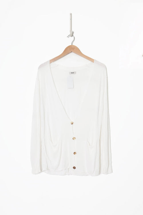Acne Womens White Cardigan Size L