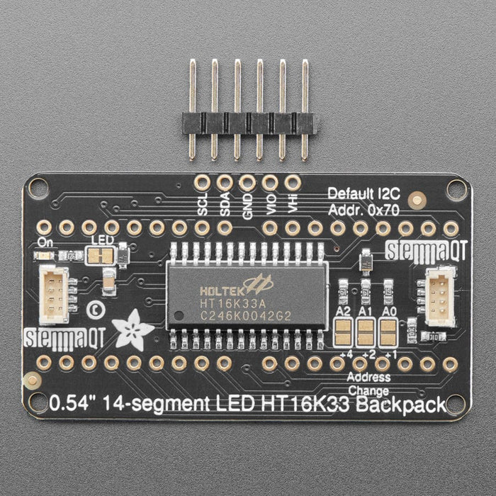 Adafruit 14-segment LED Alphanumeric Backpack - STEMMA QT by Adafruit - The Pi Hut