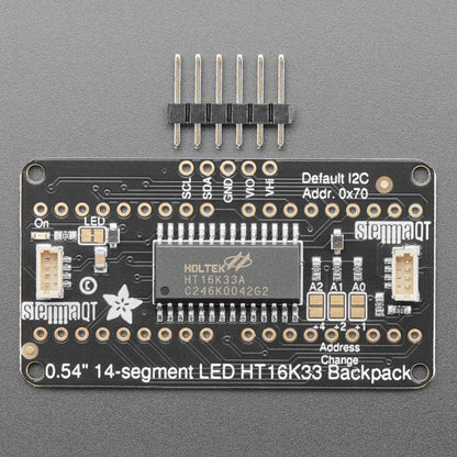 Adafruit 14-segment LED Alphanumeric Backpack - STEMMA QT by Adafruit - The Pi Hut