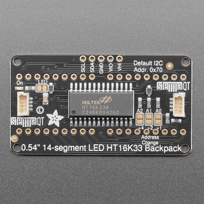 Adafruit 14-segment LED Alphanumeric Backpack - STEMMA QT by Adafruit - The Pi Hut