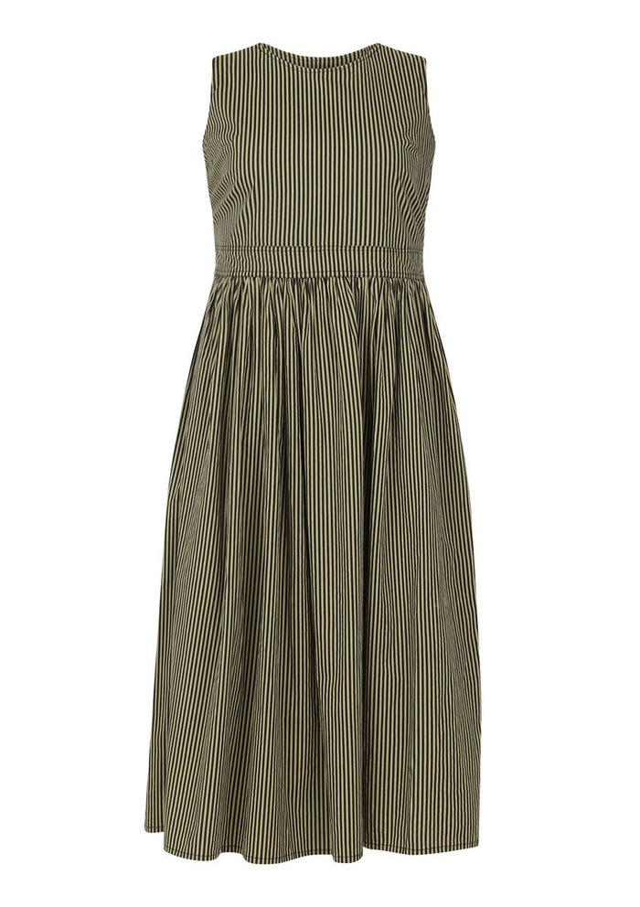 Adelaide Dress in Black Stripe