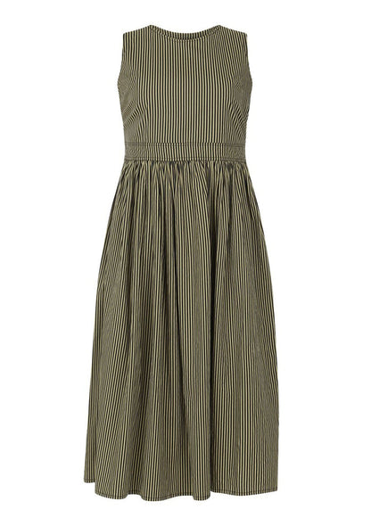 Adelaide Dress in Black Stripe
