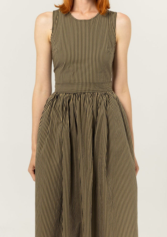 Adelaide Dress in Black Stripe