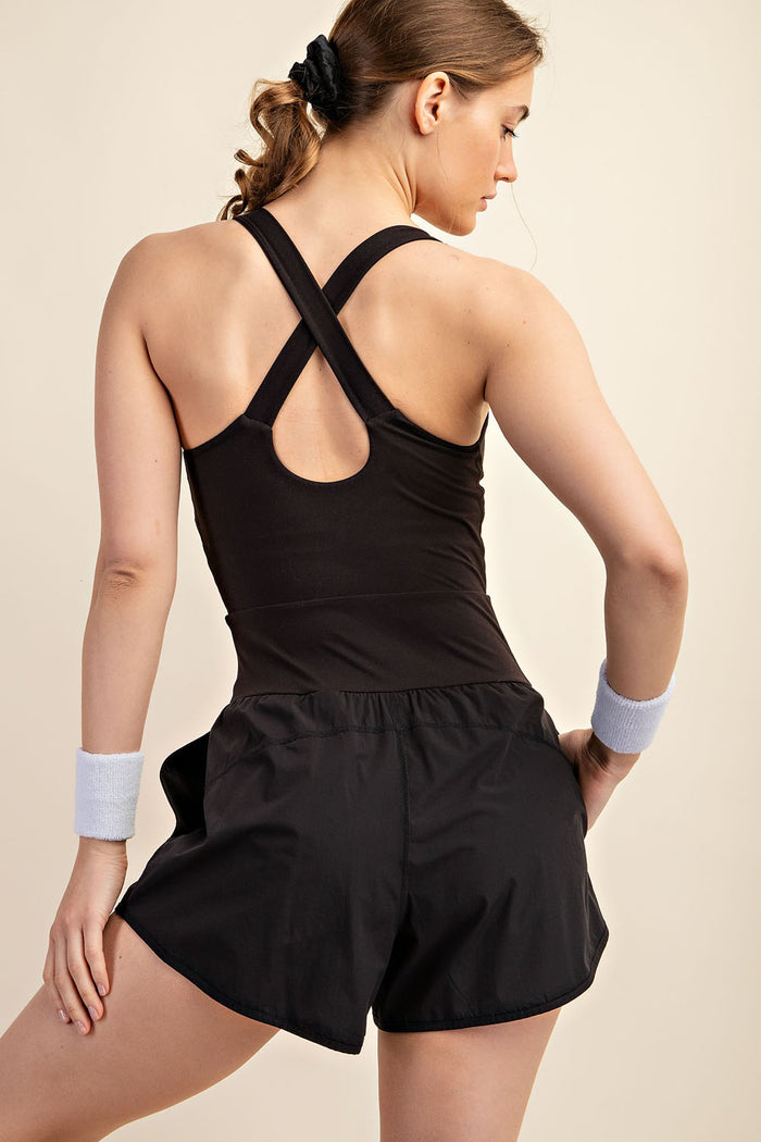 Adventuring Active Runsie - Black (Curvy Available)