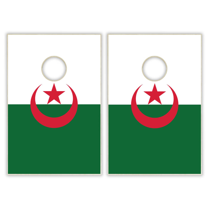 Algeria Flag Tailgate Cornhole Set