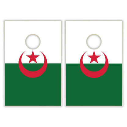 Algeria Flag Tailgate Cornhole Set