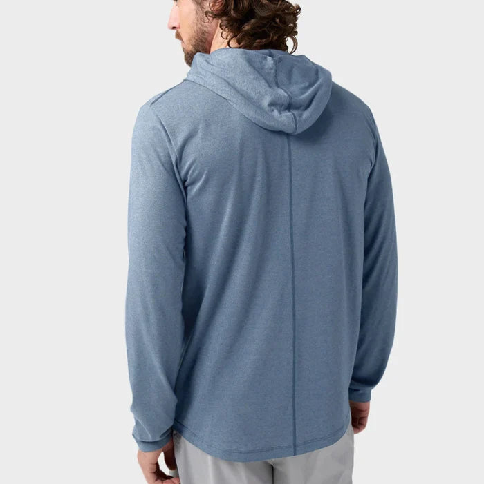 AllTrails x Stio Men's Divide Hooded Pullover - Stormy Weather Heather Midlayer Stio