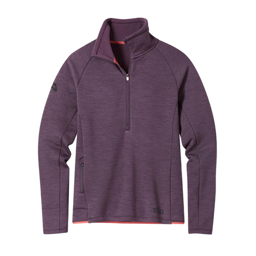 AllTrails x Stio Women's Glide Power Stretch Half Zip - Huckleberry Jam Heather Midlayer Stio