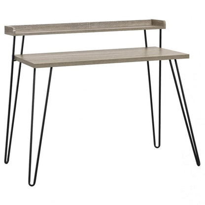 Ameriwood Home Haven Retro Computer Desk with Riser - Gray Oak | 9881096COMUK from DID Electrical - guaranteed Irish, guaranteed quality service. (7015649378492)