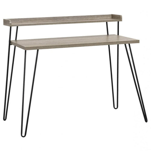 Ameriwood Home Haven Retro Computer Desk with Riser - Gray Oak | 9881096COMUK from DID Electrical - guaranteed Irish, guaranteed quality service. (7015649378492)