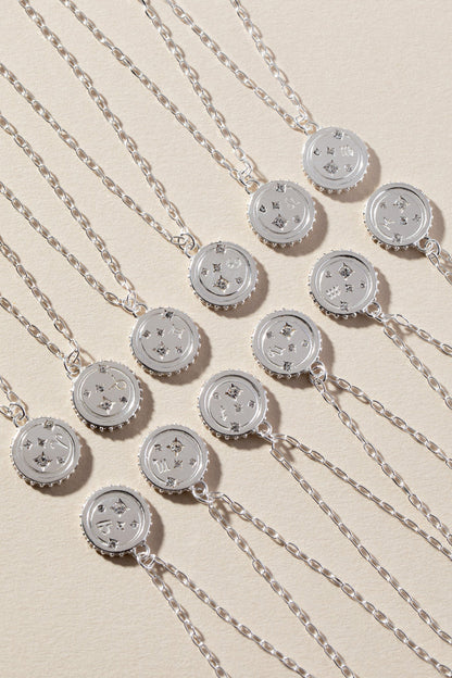 Aquarius Zodiac Precious Necklace