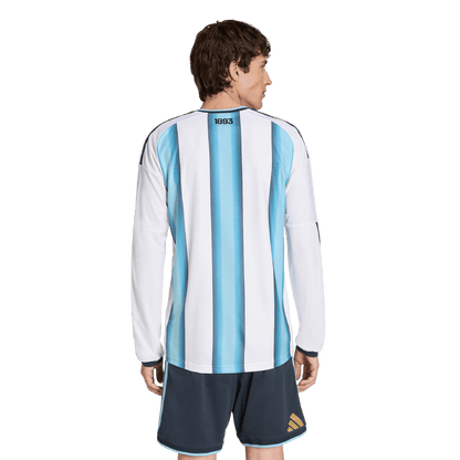 adidas Argentina 26 Authentic Home Long Sleeve Jersey | Ice Blue / White | Men's