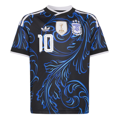 adidas Argentina 26 Away Messi Kids Jersey | Black/Lucid Blue | Kid's